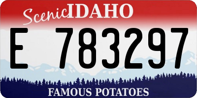 ID license plate E783297