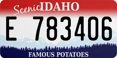 ID license plate E783406