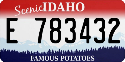 ID license plate E783432