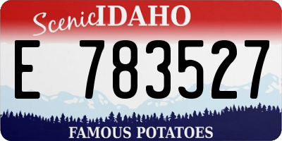 ID license plate E783527