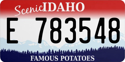 ID license plate E783548