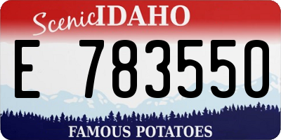 ID license plate E783550