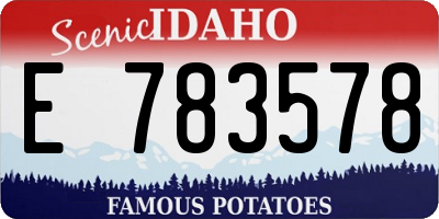 ID license plate E783578