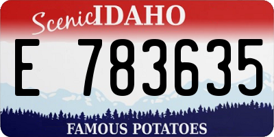 ID license plate E783635