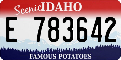 ID license plate E783642