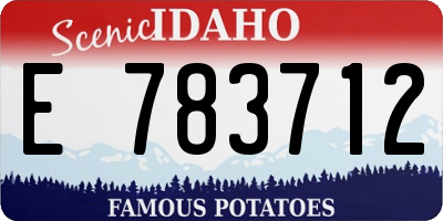ID license plate E783712