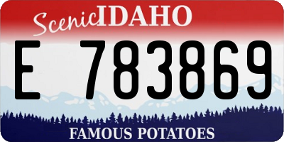 ID license plate E783869