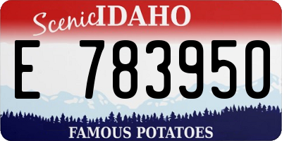 ID license plate E783950