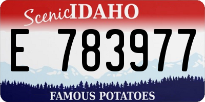 ID license plate E783977
