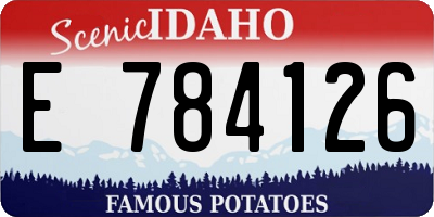 ID license plate E784126