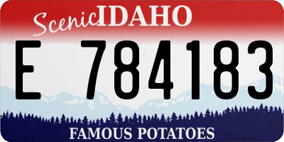 ID license plate E784183