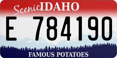 ID license plate E784190