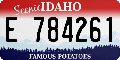 ID license plate E784261