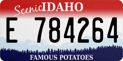 ID license plate E784264