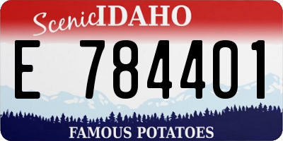 ID license plate E784401