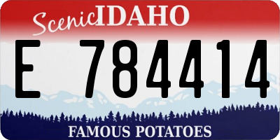 ID license plate E784414