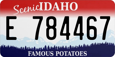 ID license plate E784467