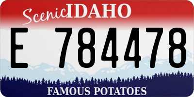 ID license plate E784478