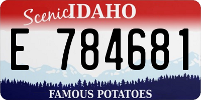ID license plate E784681