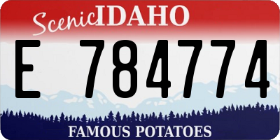 ID license plate E784774