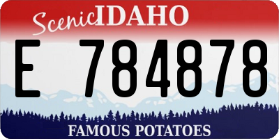 ID license plate E784878