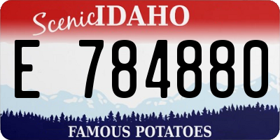 ID license plate E784880