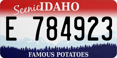 ID license plate E784923