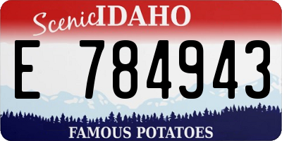 ID license plate E784943