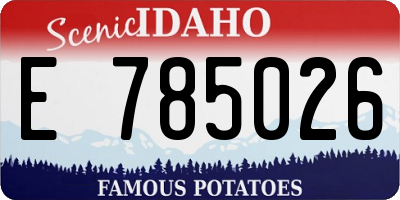 ID license plate E785026