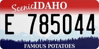 ID license plate E785044