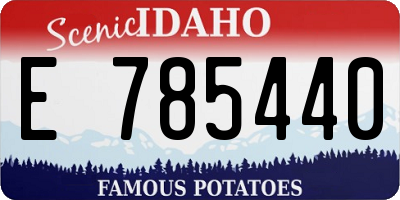 ID license plate E785440