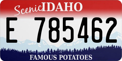 ID license plate E785462