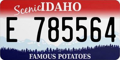 ID license plate E785564