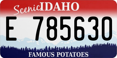 ID license plate E785630