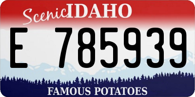 ID license plate E785939