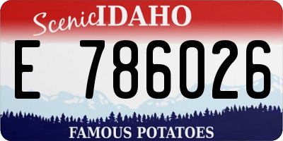 ID license plate E786026