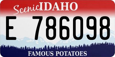 ID license plate E786098
