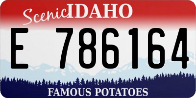 ID license plate E786164