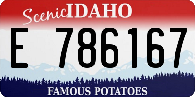 ID license plate E786167