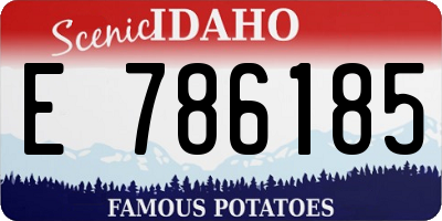 ID license plate E786185