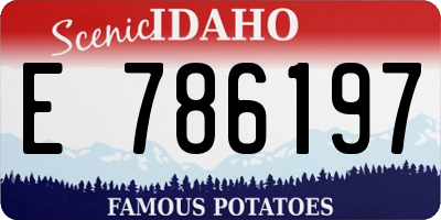 ID license plate E786197