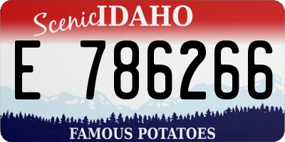 ID license plate E786266