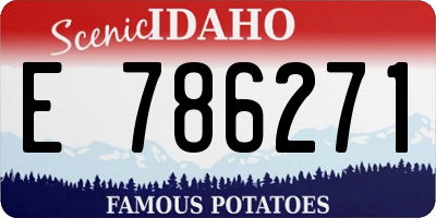 ID license plate E786271