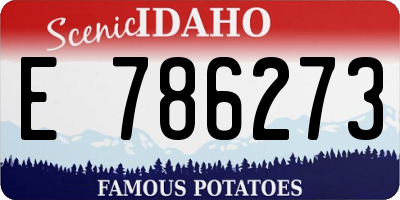 ID license plate E786273