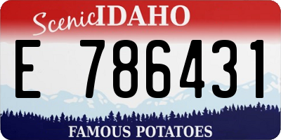 ID license plate E786431