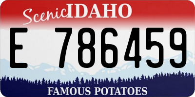 ID license plate E786459