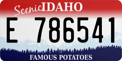 ID license plate E786541