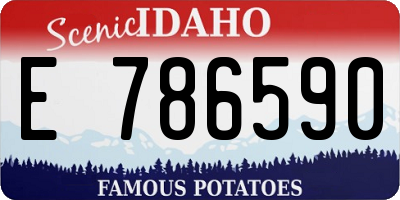 ID license plate E786590