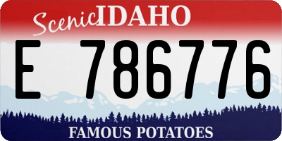 ID license plate E786776