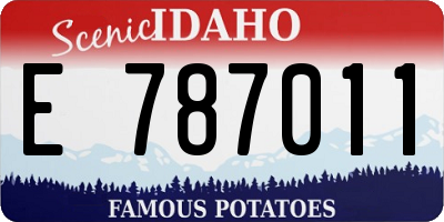 ID license plate E787011